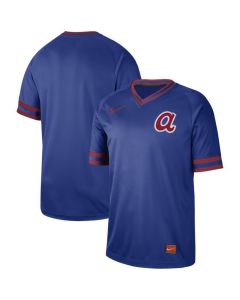 Men's Atlanta Braves Blank Blue Cooperstown Collection Legend Stitched MLB Jersey