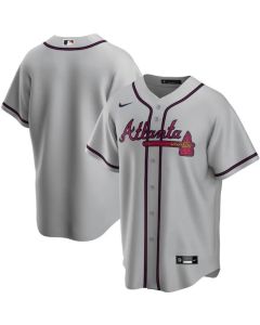 Men's Atlanta Braves Blank Grey Cool Base Stitched Jersey