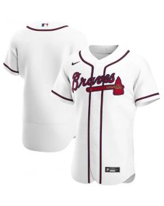 Men's Atlanta Braves Blank White Flex Base Stitched Jersey