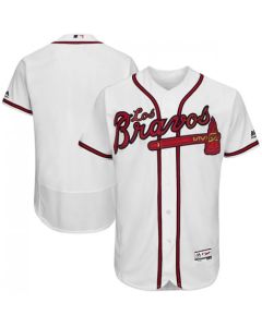 Men's Atlanta Braves Blank White los bravos Flex Base Stitched Baseball Jersey