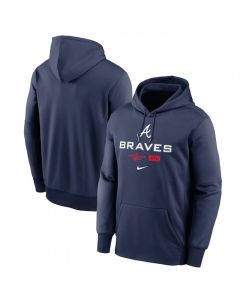 Men's Atlanta Braves Navy 2022 Performance Pullover Hoodie