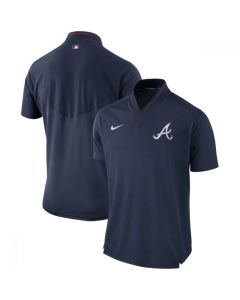 Men's Atlanta Braves Navy Authentic Collection Elite Performance Polo