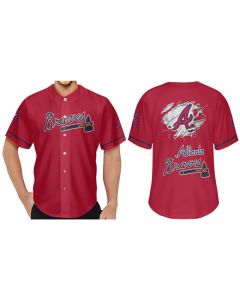Men's Atlanta Braves Red Baseball Jersey