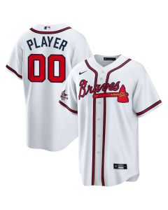 Men's Atlanta Braves White 2025 MLB All-Star Game Home Custom Replica Jersey