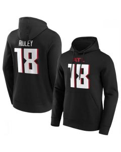Men's Atlanta Falcons #18 Calvin Ridley Black Hoodie