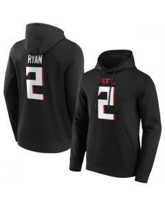 Men's Atlanta Falcons #2 Matt Ryan Black Hoodie