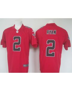 Men's Atlanta Falcons #2 Matt Ryan Red Limited Rush Stitched NFL Jersey