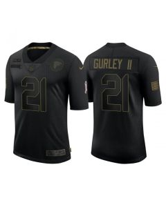 Men's Atlanta Falcons #21 Todd Gurley II 2020 Black Salute To Service Limited Stitched Jersey