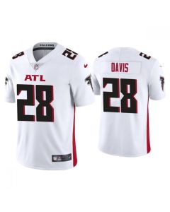 Men's Atlanta Falcons #28 Mike Davis White Vapor Untouchable Limited Stitched Jersey