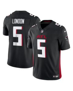Men's Atlanta Falcons #5 Drake London Black 2023 F.U.S.E. Vapor Untouchable Limited Stitched Football Jersey
