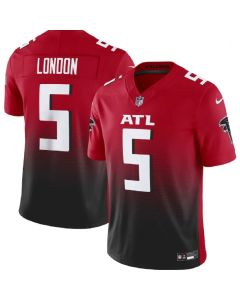Men's Atlanta Falcons #5 Drake London Red/Black 2023 F.U.S.E. Vapor Untouchable Limited Stitched Football Jersey