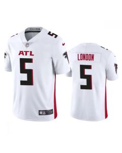 Men's Atlanta Falcons #5 Drake London White NFL Draft Vapor Untouchable Limited Stitched Jersey