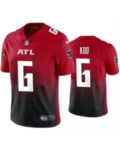 Men's Atlanta Falcons #6 Younghoe Koo New Black/Red Vapor Untouchable Limited Stitched Jersey