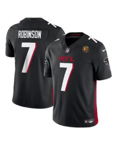 Men's Atlanta Falcons #7 Bijan Robinson Black 2023 F.U.S.E. With John Madden Patch Vapor Limited Stitched Football Jersey
