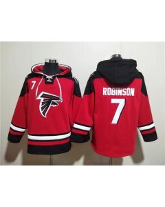 Men's Atlanta Falcons #7 Bijan Robinson Red Ageless Must-Have Lace-Up Pullover Hoodie (Red)