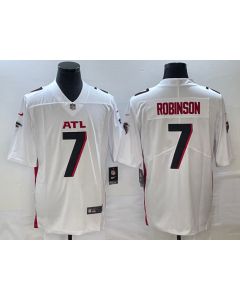Men's Atlanta Falcons #7 Bijan Robinson White 2023 Draft Vapor Untouchable Limited Stitched Football Jersey