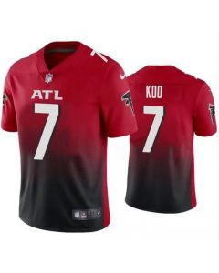 Men's Atlanta Falcons #7 Younghoe Koo Red/Black Vapor Untouchable Limited Stitched Jersey