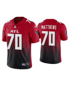 Men's Atlanta Falcons #70 Jake Matthews New Red Vapor Untouchable Limited Stitched Jersey