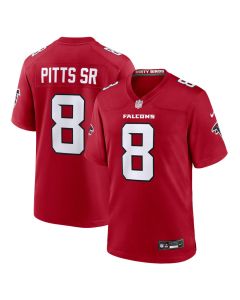 Men's Atlanta Falcons #8 Kyle Pitts Sr. Nike Red Game Jersey (Red)