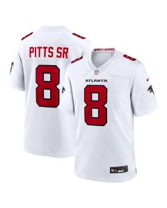 Men's Atlanta Falcons #8 Kyle Pitts Sr. Nike White Game Jersey (White)