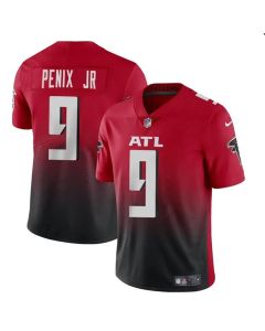 Men's Atlanta Falcons #9 Michael Penix Jr Red/Black 2024 Draft Vapor Untouchable Limited Stitched Football Jersey