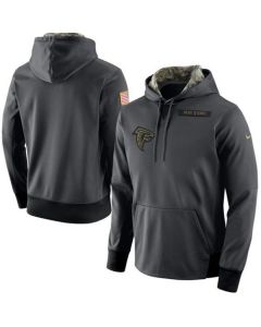 Men's Atlanta Falcons Anthracite Salute to Service Player Performance Hoodie