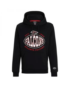 Men's Atlanta Falcons Black BOSS X Touchback Pullover Hoodie