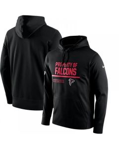 Men's Atlanta Falcons Black Circuit Property Of Performance Pullover Hoodie