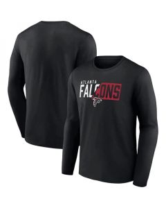 Men's Atlanta Falcons Black One Two Long Sleeve T-Shirt