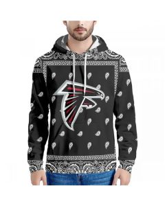 Men's Atlanta Falcons Black Pullover Hoodie (Black)