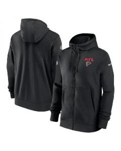 Men's Atlanta Falcons BlackSideline Club Performance Full-Zip Hoodie