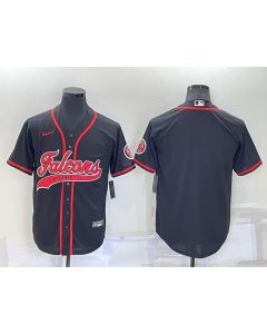 Men's Atlanta Falcons Blank Black Cool Base Stitched Baseball Jersey