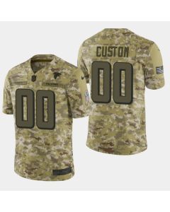 Men's Atlanta Falcons Customized Camo Salute To Service NFL Stitched Limited Jersey