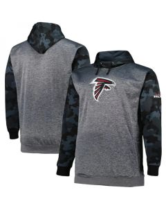 Men's Atlanta Falcons Heather Charcoal Big & Tall Camo Pullover Hoodie