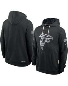 Men's Atlanta Falcons Nike Black 2026 Salute to Service Sideline Dri-FIT Pullover Hoodie