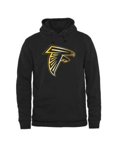 Men's Atlanta Falcons Pro Line Black Gold Collection Pullover Hoodie