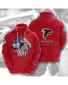 Men's Atlanta Falcons Red 3D Trending T-Shirt Hoodie