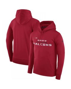 Men's Atlanta Falcons Red Sideline Property Of Performance Pullover Hoodie