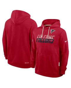 Men's Atlanta Falcons Red Sideline Standard Issue Top Prospect Dri-FIT Hoodie
