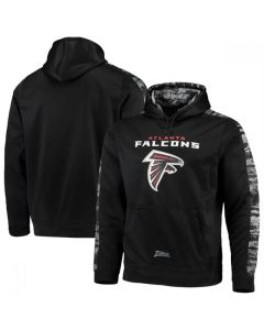 Men's Atlanta Falcons Zubaz Black Tonal Oxide Pullover Hoodie
