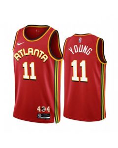Men's Atlanta Hawks #11 Trae Young 2022/23 Red Icon Edition Stitched Jersey