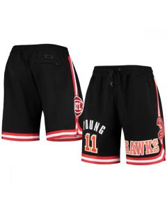 Men's Atlanta Hawks #11 Trae Young Black Shorts