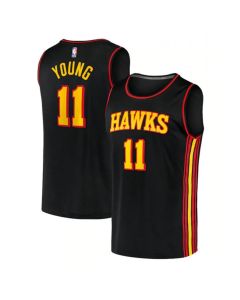Men's Atlanta Hawks #11 Trae Young Black Stitched Jersey (Black)