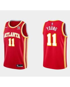 Men's Atlanta Hawks #11 Trae Young Red Stitched Jersey
