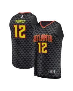 Men's Atlanta Hawks #12 Taurean Prince Black Stitched NBA Jersey