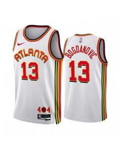 Men's Atlanta Hawks #13 Bogdan Bogdanovic 2022/23 White Association Edition Stitched Jersey