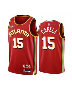 Men's Atlanta Hawks #15 Clint Capela 2022/23 Red Icon Edition Stitched Jersey