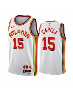 Men's Atlanta Hawks #15 Clint Capela 2022/23 White Association Edition Stitched Jersey