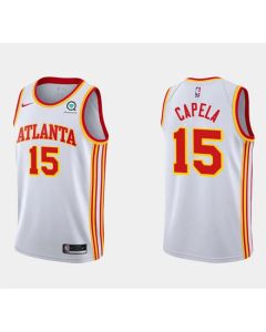 Men's Atlanta Hawks #15 Clint Capela White Stitched NBA Jersey