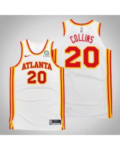 Men's Atlanta Hawks #20 John Collins 2020-21 White Stitched Jersey